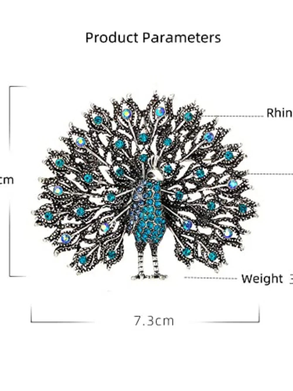 New‎ - Vintage Peacock Tails Brooch Pin for Women Girls Fashion